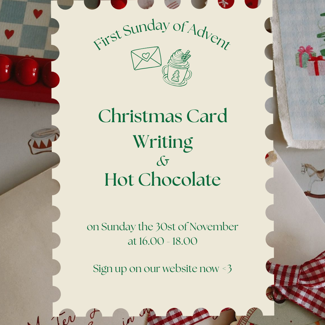 Christmas card writing & hot chocolate