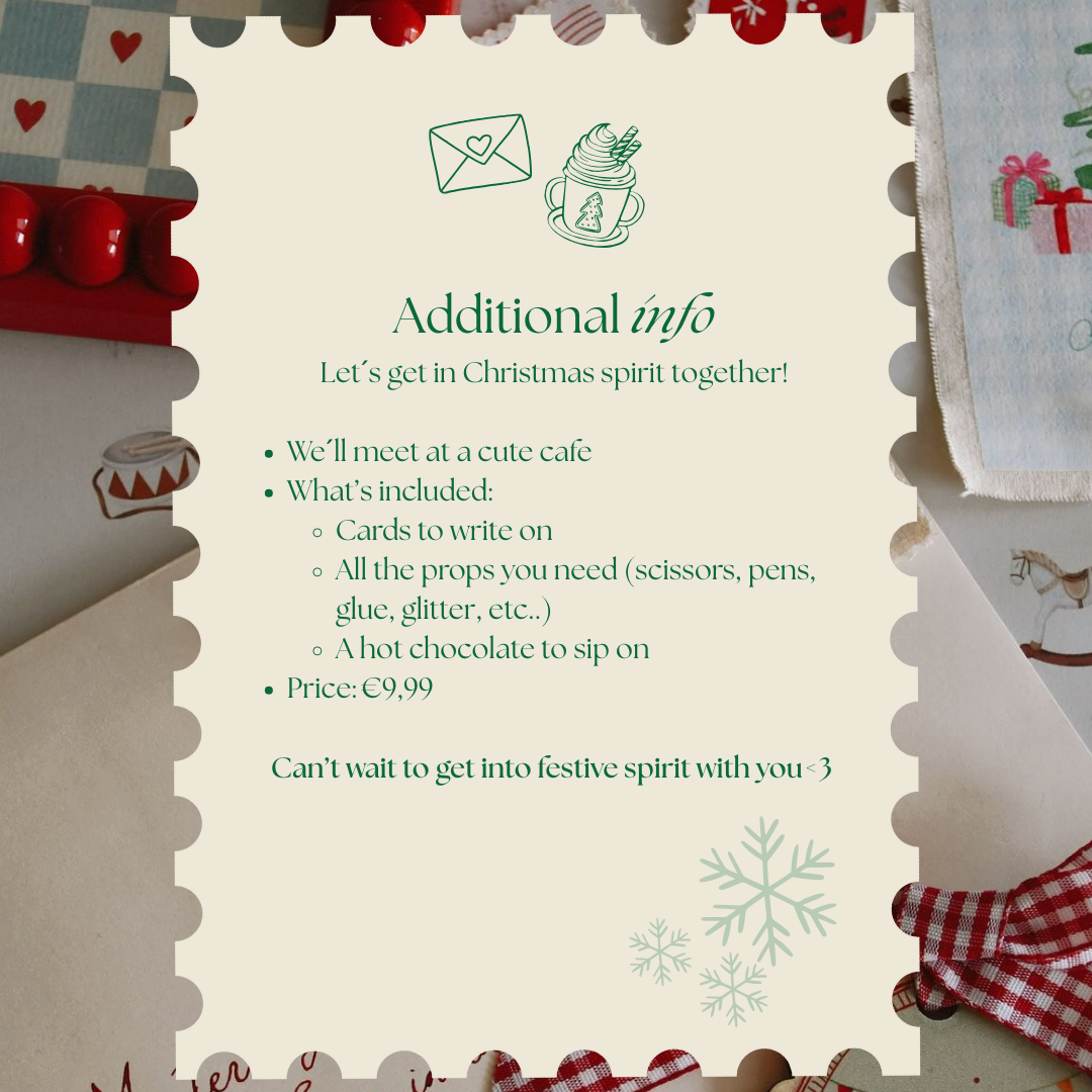 Christmas card writing & hot chocolate